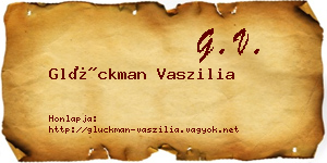 Glückman Vaszilia névjegykártya